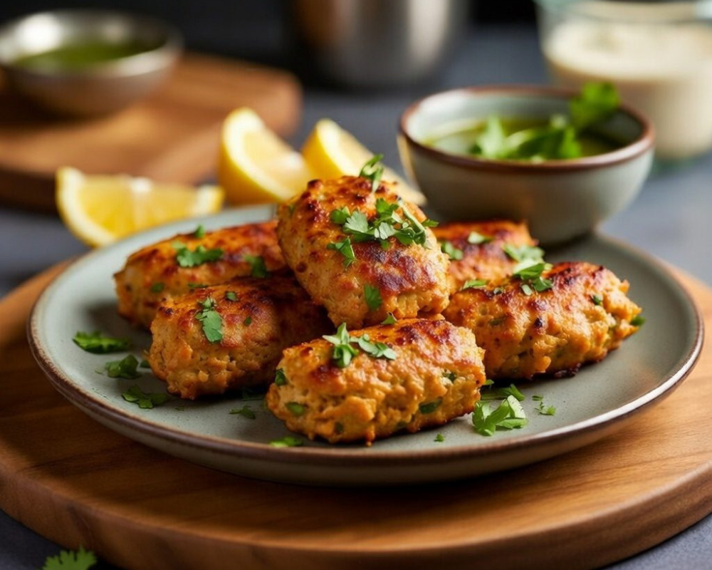 Cheese Chicken Seekh Kebabs Recipe