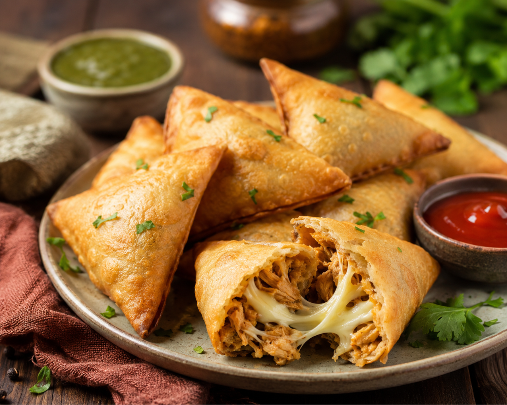 Chicken Cheese Samosa Recipe1
