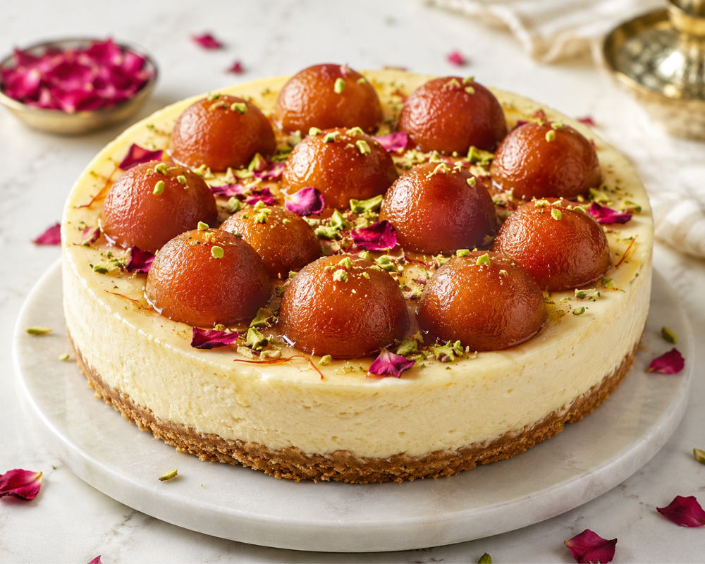 Gulab Jamun Cheese Cake Recipe