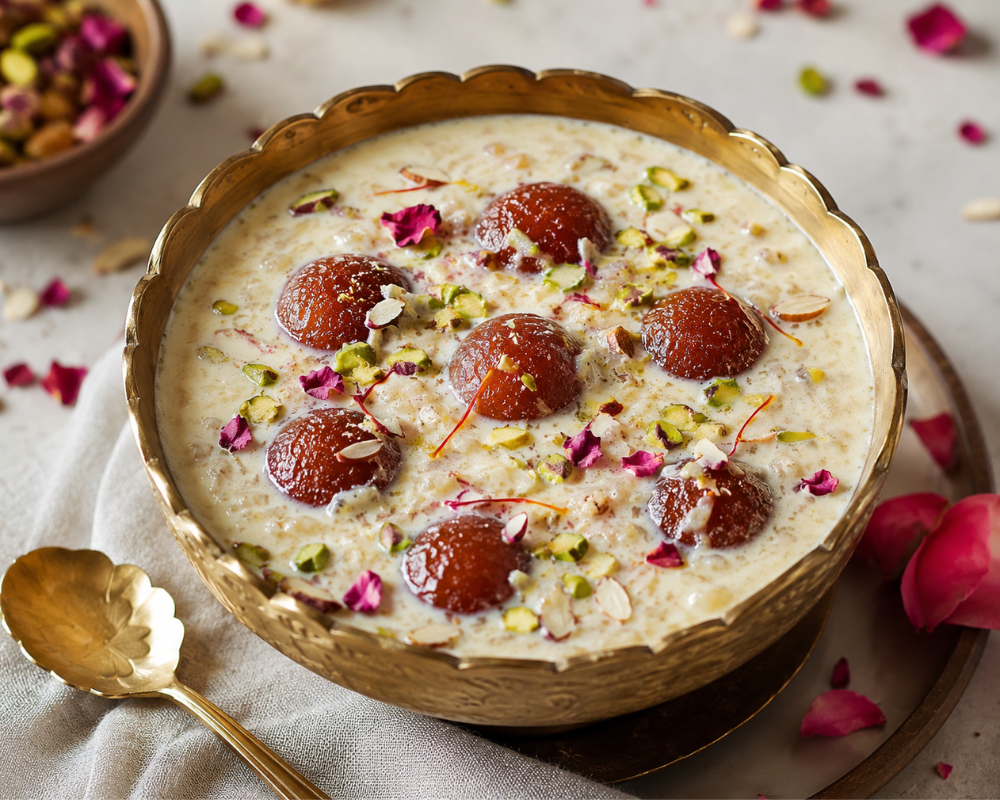Gulab Jamun Kheer Recipe