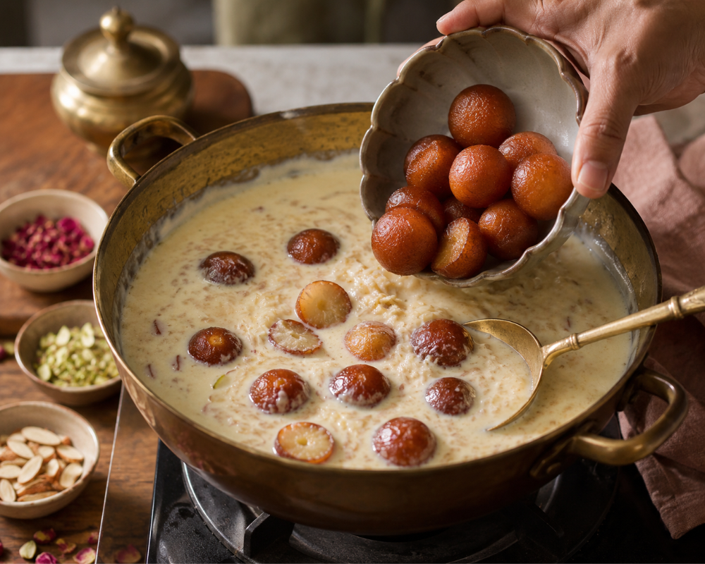 Gulab Jamun Kheer Recipe