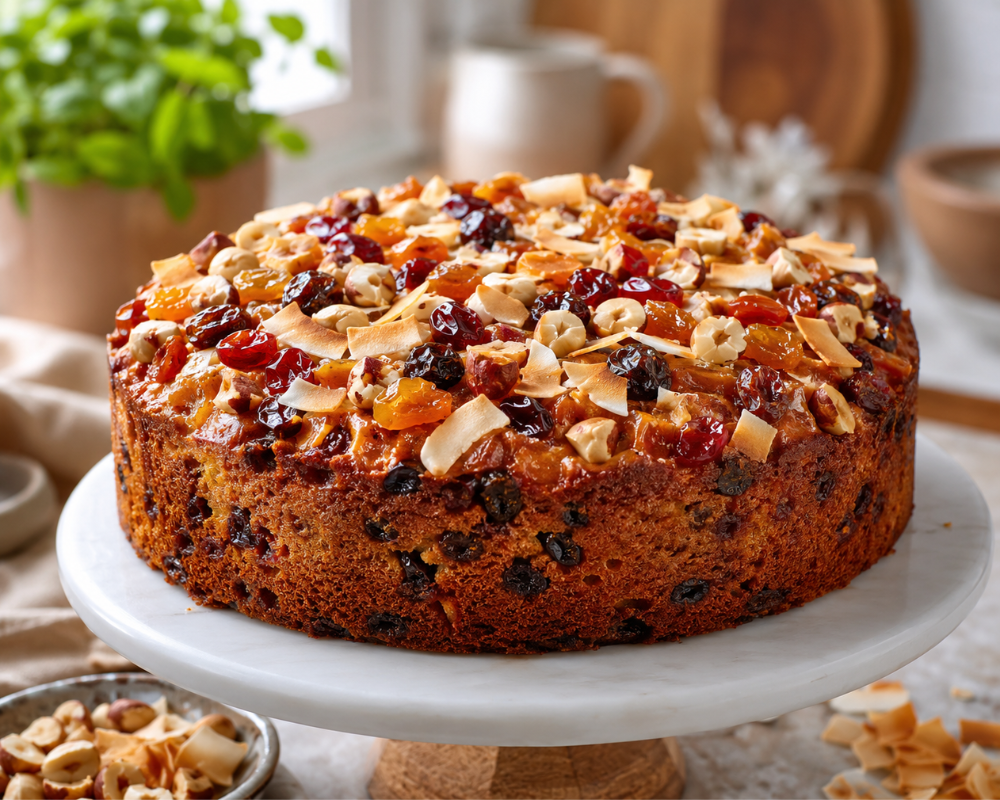 Hazelnut Coconut Fruitcake Recipe