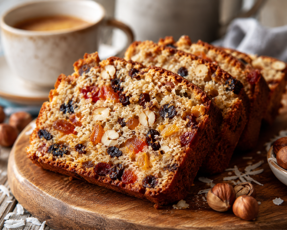 Hazelnut Coconut Fruitcake Recipe