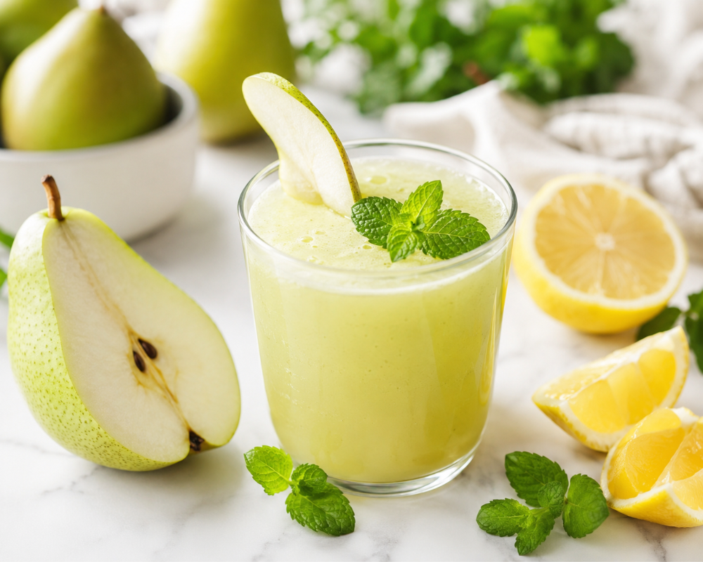 Lemon Pear Detox Juice Recipe