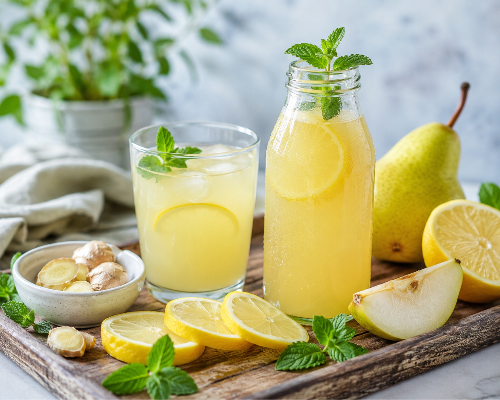 Lemon Pear Detox Juice Recipe1