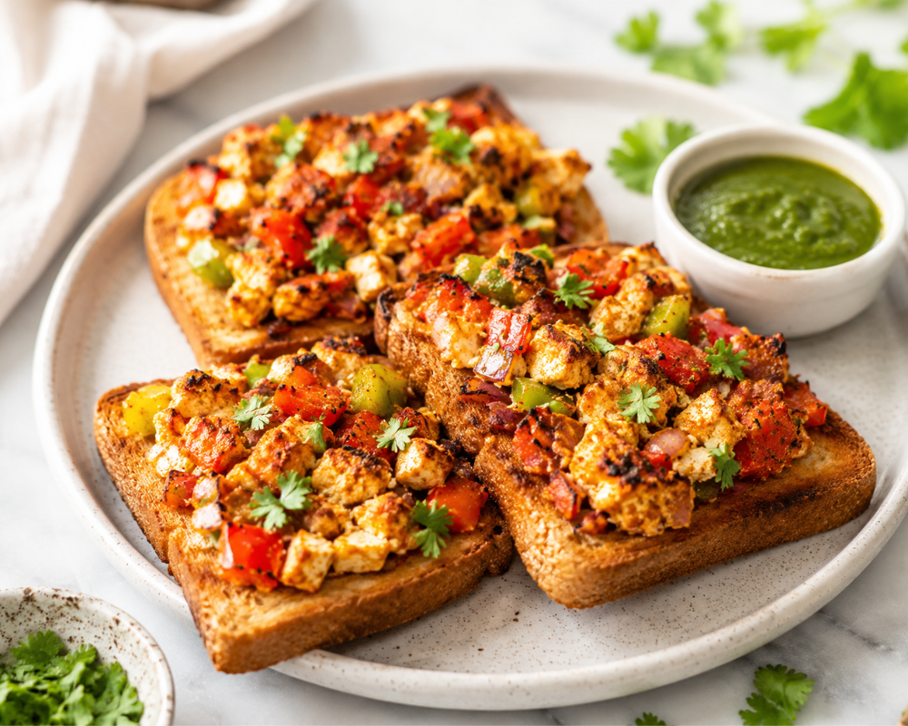 Paneer Tikka Toast Recipe