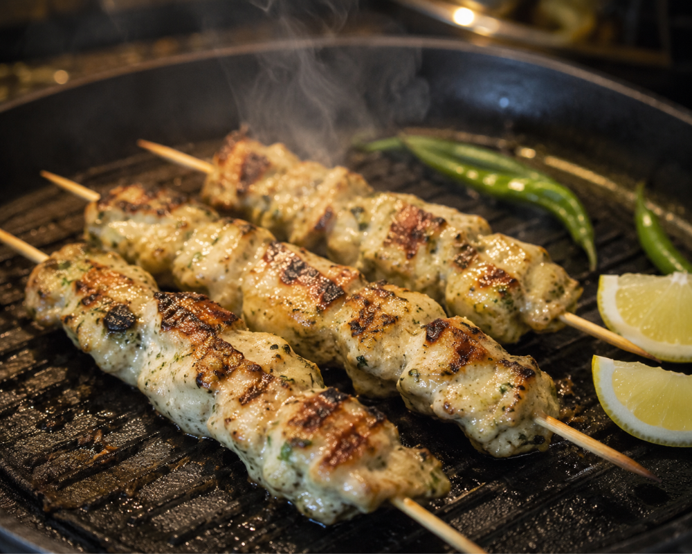 Reshmi Kebab Karahi Recipe