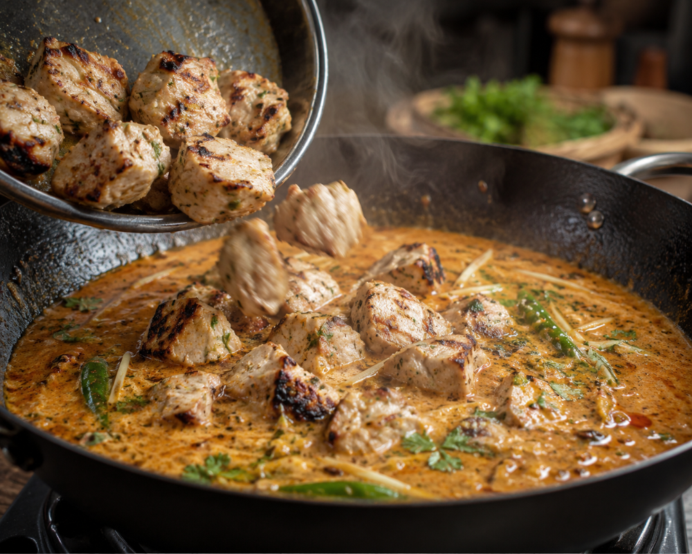 Reshmi Kebab Karahi Recipe